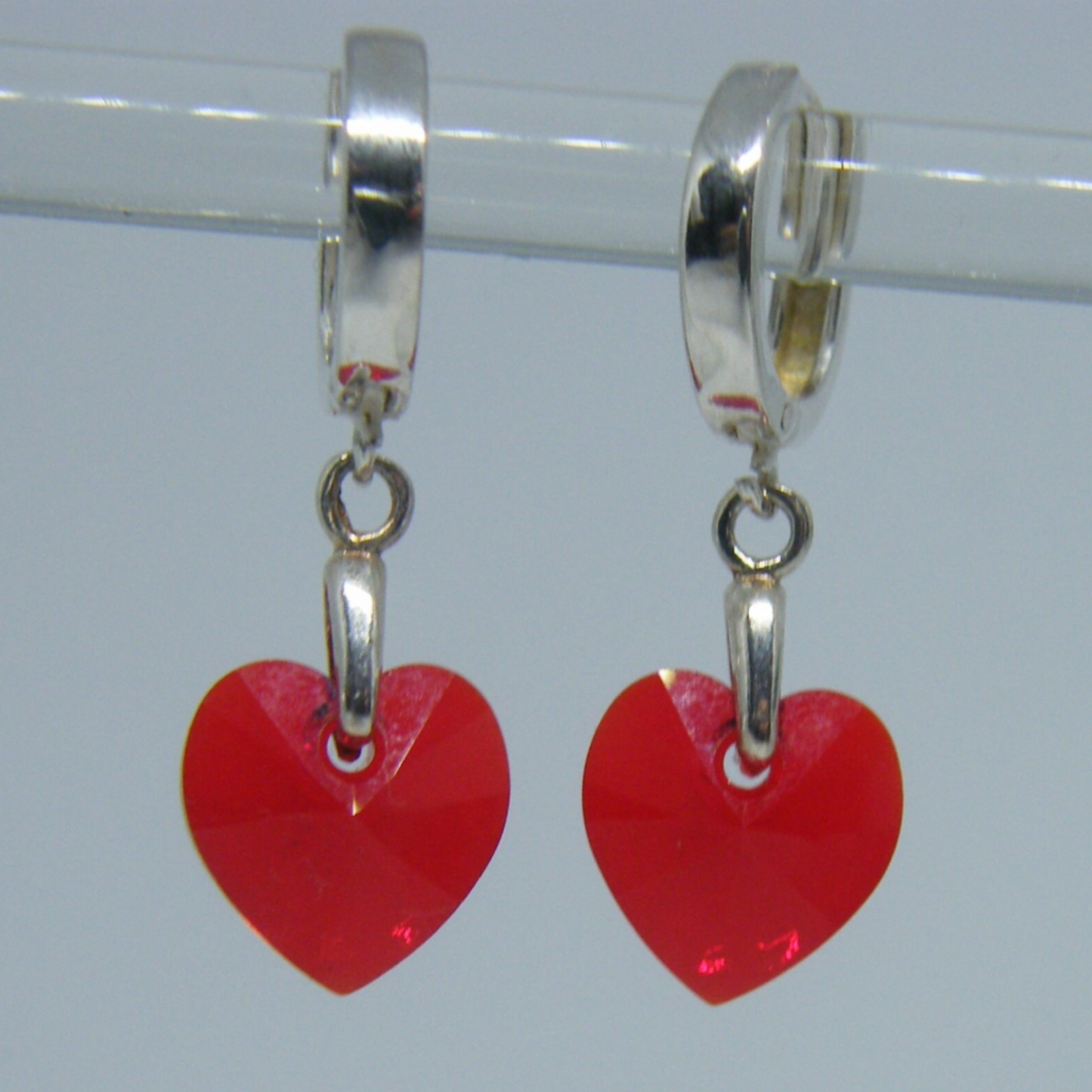 Swarovski Crystal Heart Earrings (Various Colours)