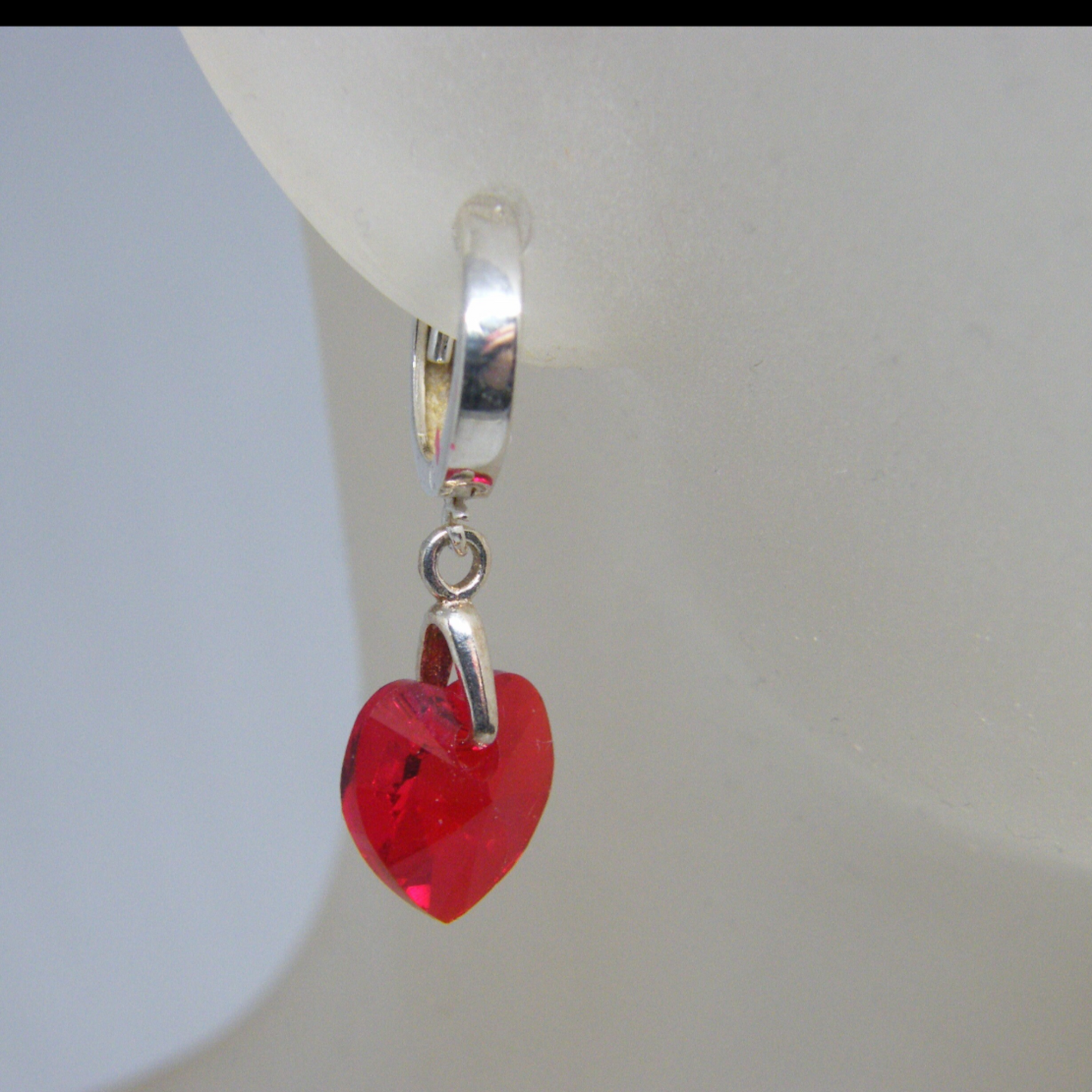 Swarovski Crystal Heart Earrings (Various Colours)