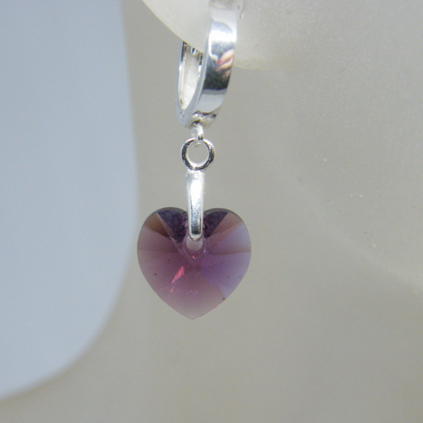 Swarovski Crystal Heart Earrings (Various Colours)