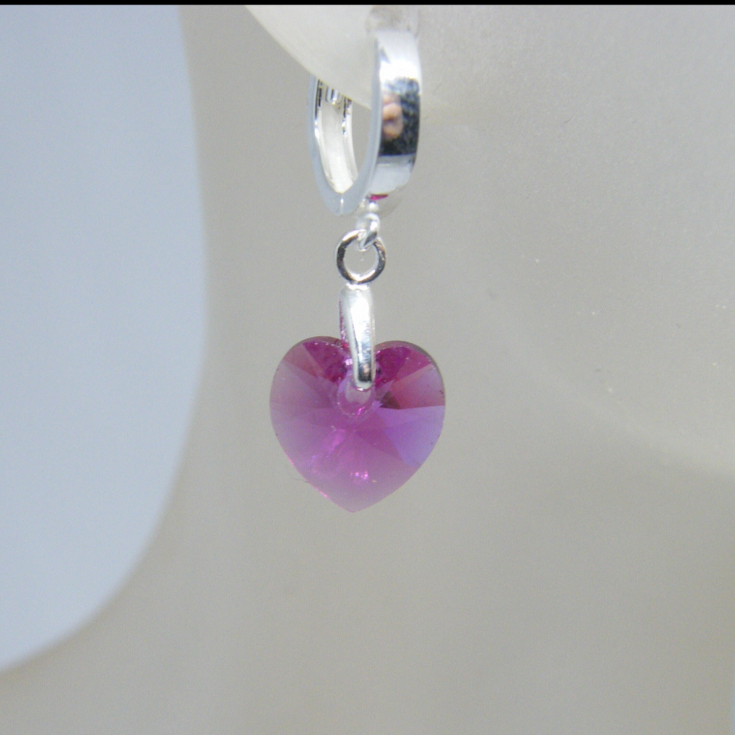 Swarovski Crystal Heart Earrings (Various Colours)