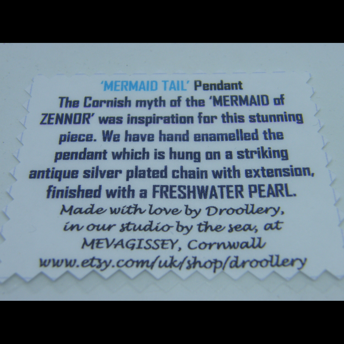Mermaid of Zennor Necklace - Sky Blue