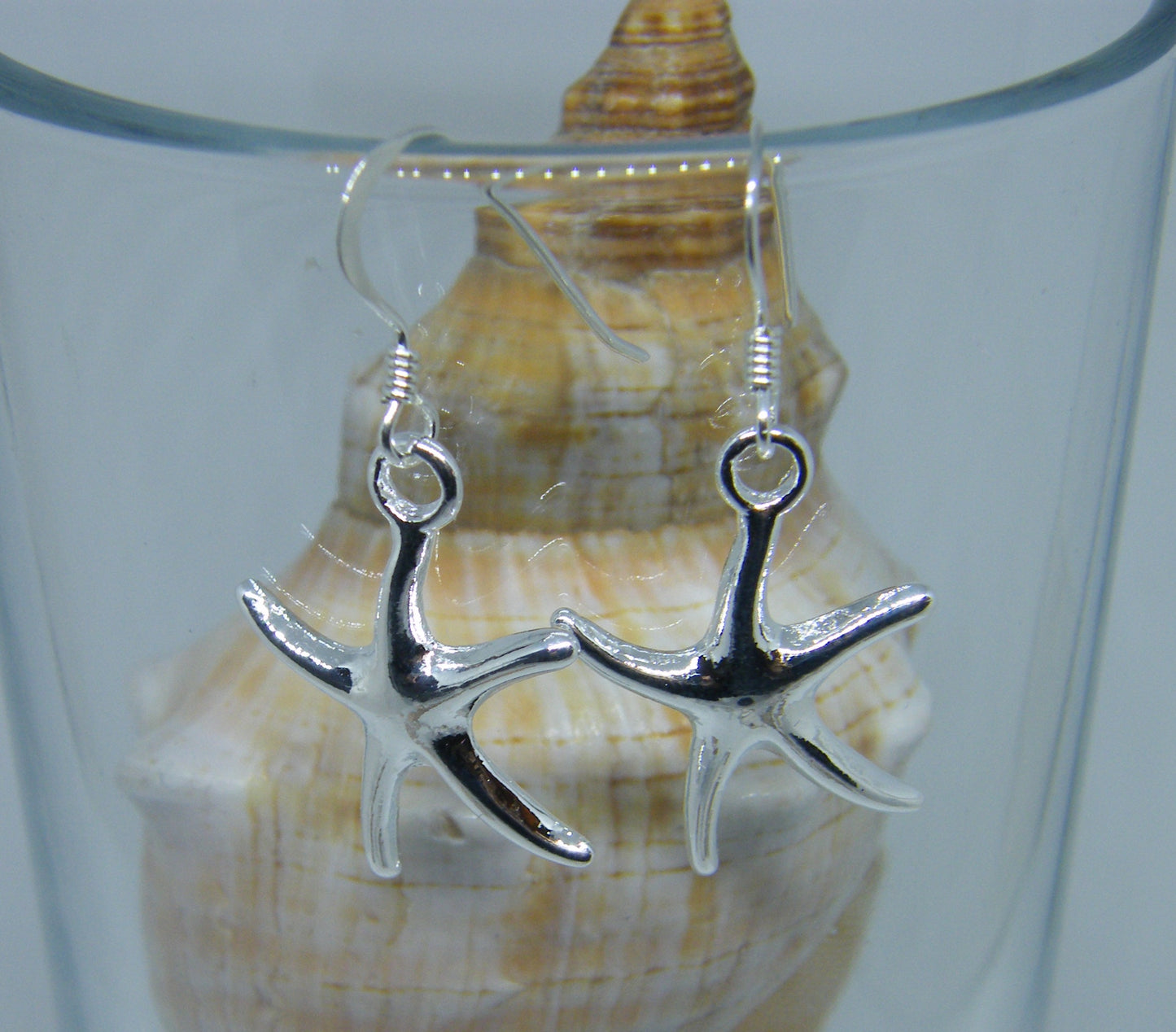 STARFISH Earrings on STERLING SILVER Hooks
