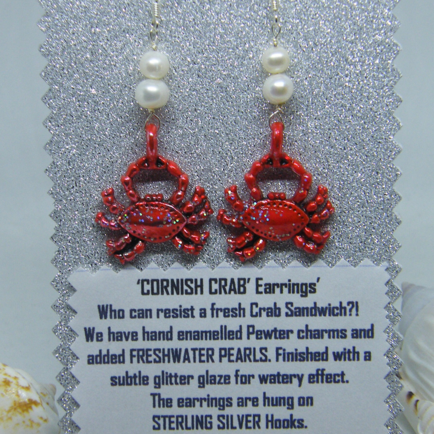 Cornish Crab Earrings