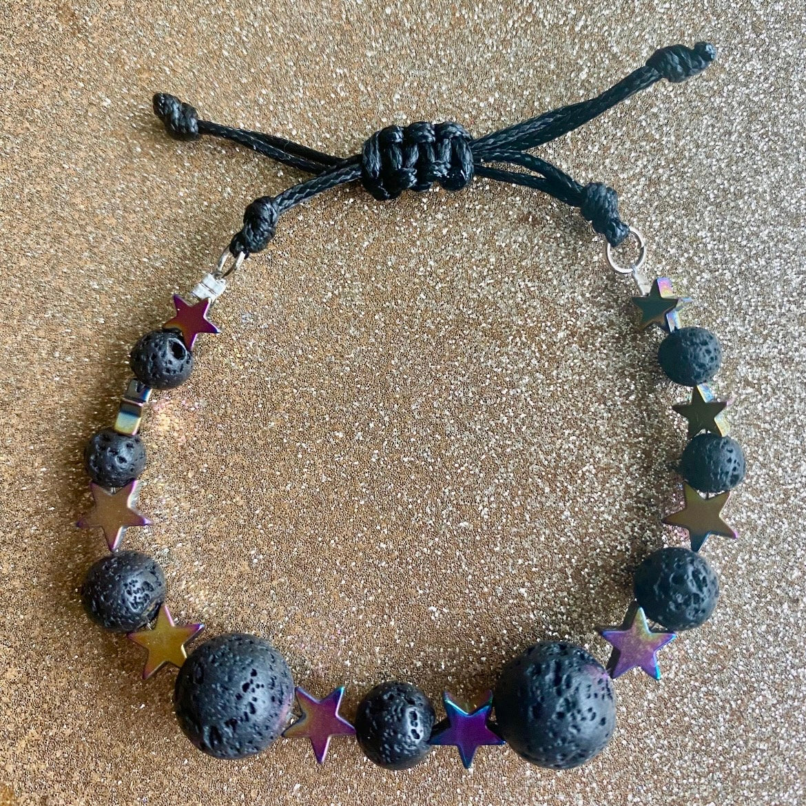 ROCK STAR Tektite & Hematite Unisex Bracelet