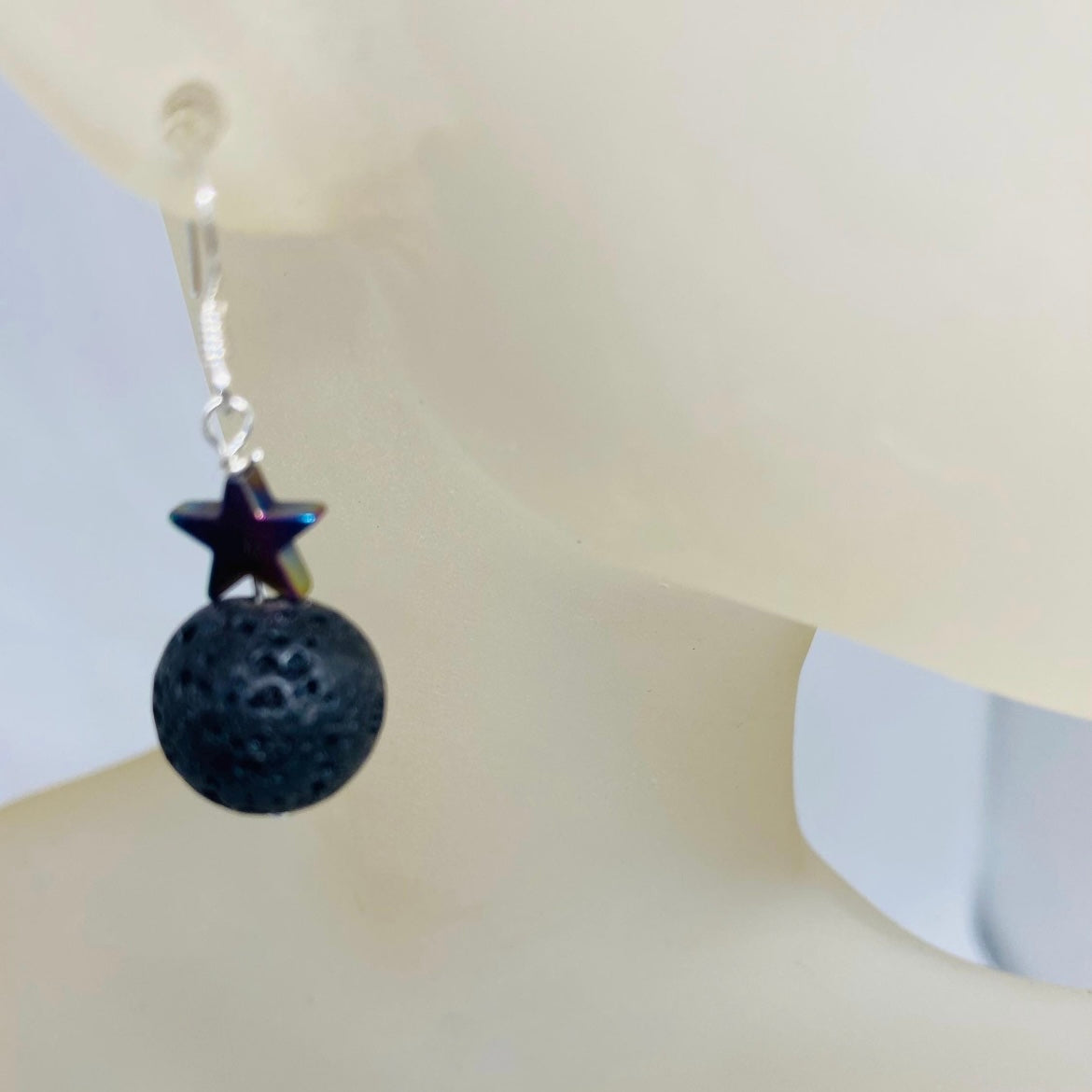ROCK STAR Tektite & Hematite Earrings