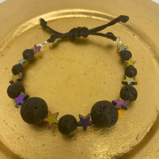 ROCK STAR Tektite & Hematite Unisex Bracelet