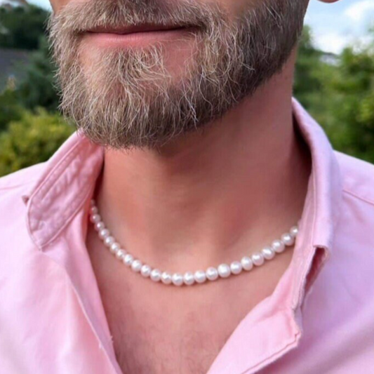 Man Pearls Necklace