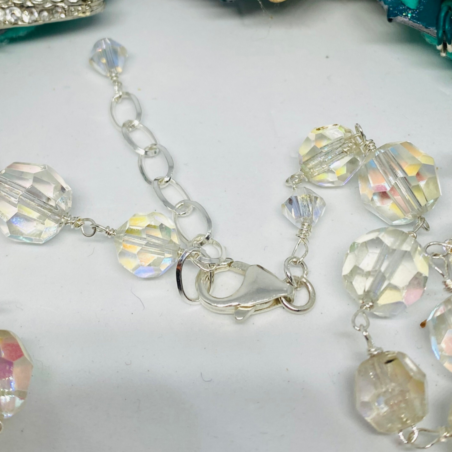 Starfish Statement Necklace With Vintage Crystal