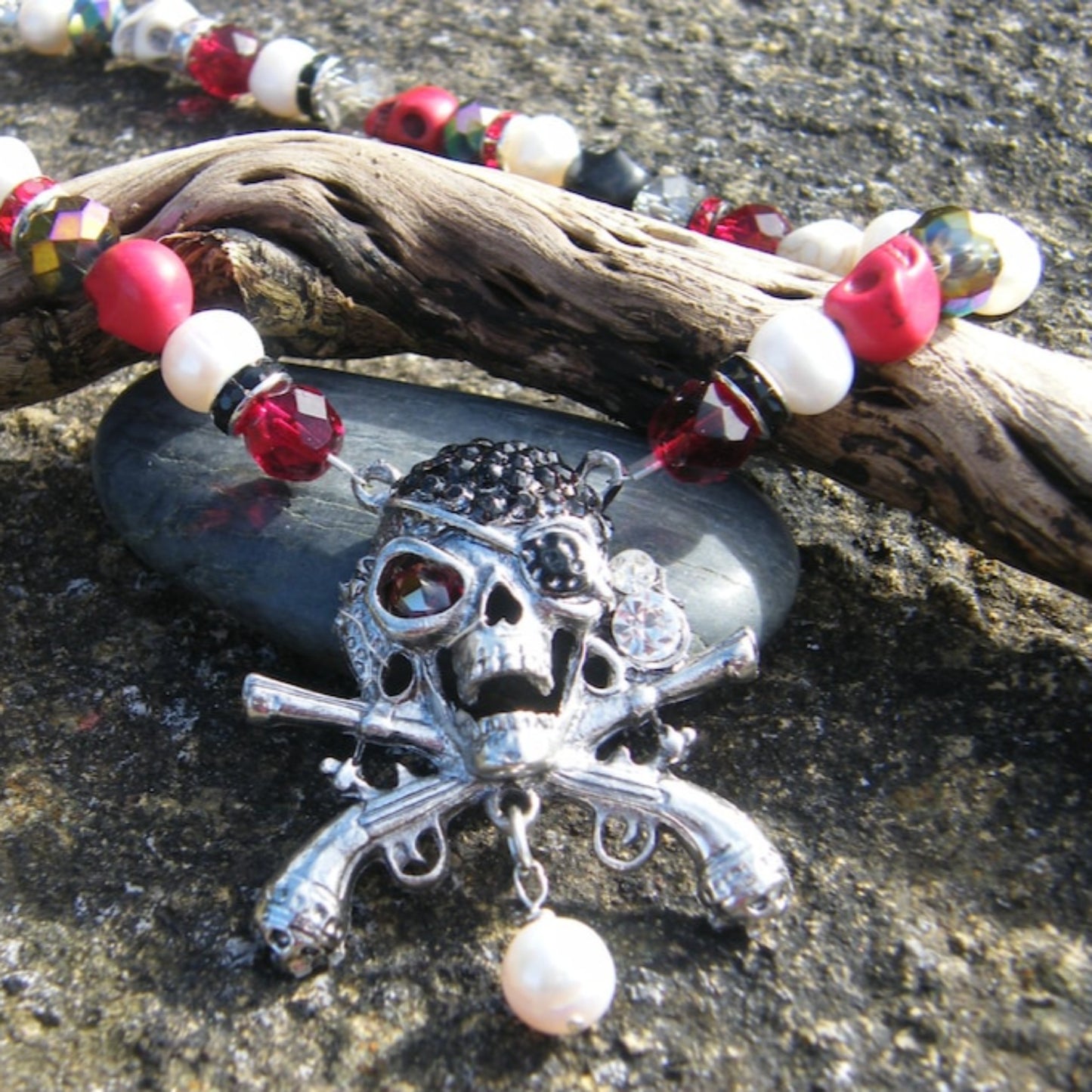 Pirate Necklace 'CAP'N JACK' Assemblage Jewellery Necklace